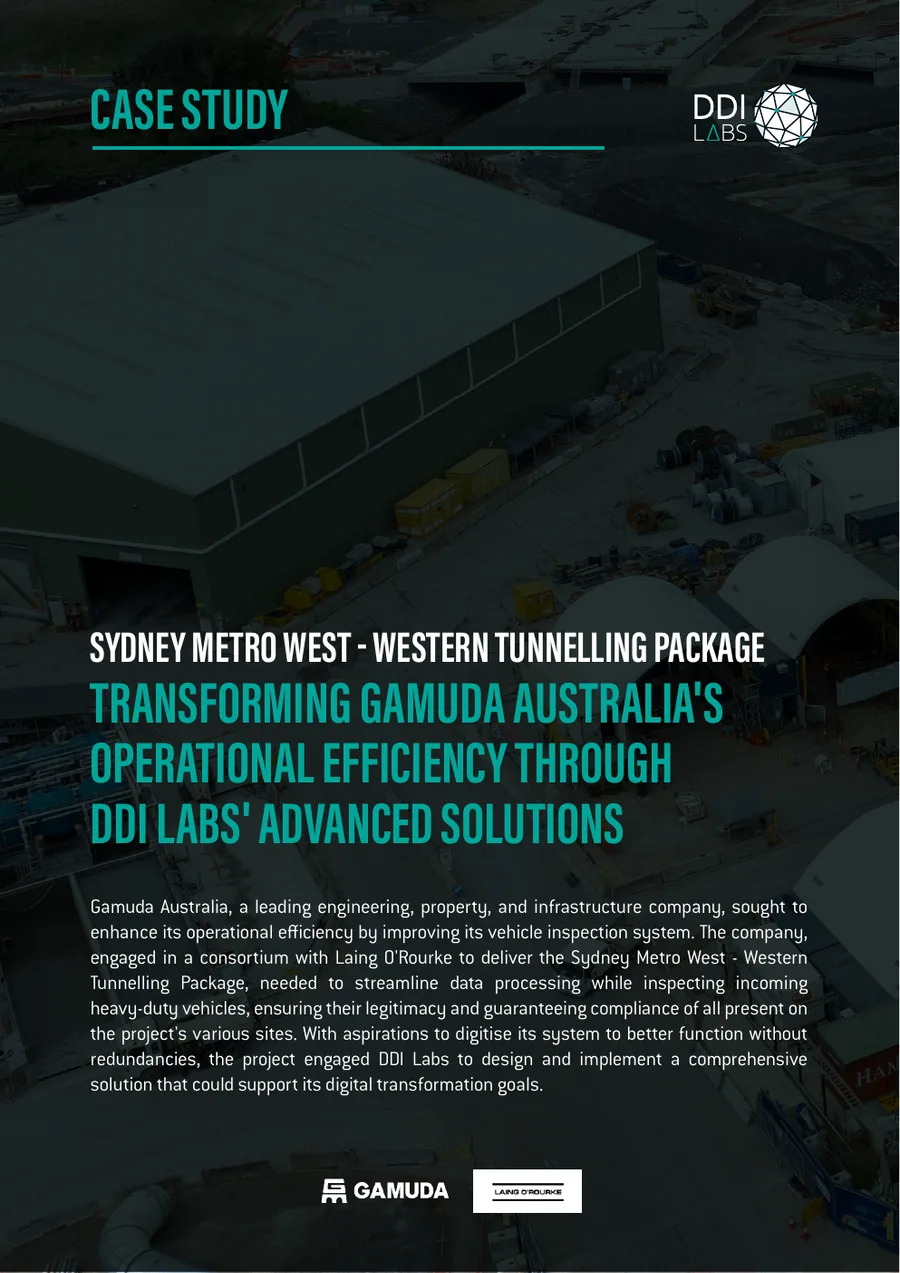 SiteInspector case study image showing the Sydney Metro West construction site used in the Gamuda Australia customer story